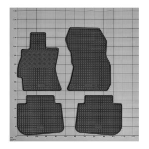 Gummimatten für SUBARU Forester IV ab 2013 bis 2018 - schwarz, 1,5 cm Rand
