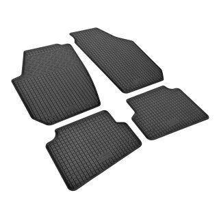 Gummimatten für SKODA Fabia II ab 2007 bis 2014 - schwarz, 1,5 cm Rand