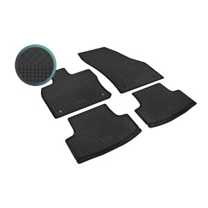 Gummimatten für SKODA Karoq ab 2017 - schwarz, 1,5 cm Rand