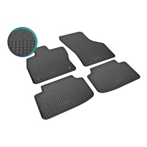 Gummimatten für SKODA Octavia III ab 2013 bis 2020 - schwarz, 1,5 cm Rand