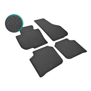 Gummimatten für SKODA Superb II ab 2008 bis 2015 - schwarz, 1,5 cm Rand