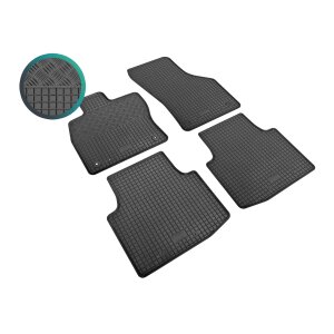Gummimatten für SKODA Superb III ab 2015 - schwarz, 1,5 cm Rand