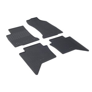 Gummimatten für TOYOTA Hilux Double Cab ab 2016 - schwarz, 1,5 cm Rand
