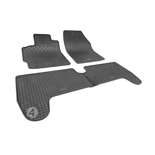 Gummimatten für TOYOTA Yaris II ab 2006 bis 2011 - schwarz, 1,5 cm Rand