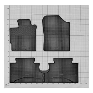Gummimatten für TOYOTA Yaris III 2012 bis 2012 - schwarz, 1,5 cm Rand
