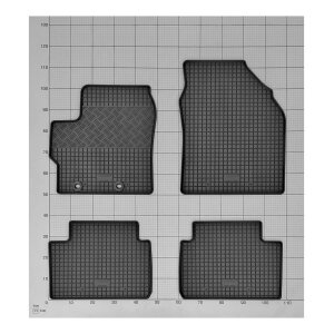Gummimatten für TOYOTA Yaris Cross ab 2021 - schwarz, 1,5 cm Rand