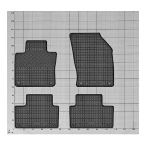 Gummimatten für VOLVO S60 III ab 2018 - schwarz, 1,5 cm Rand
