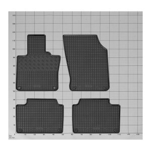 Gummimatten für VOLVO S90 ab 2016 - 2022- - schwarz, 1,5 cm Rand