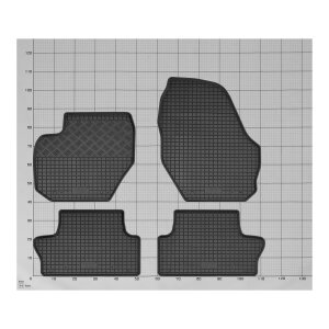 Gummimatten für VOLVO XC60 I ab 2009 bis 2017 - schwarz, 1,5 cm Rand
