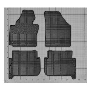 Gummimatten für VW Caddy ab 2005 bis 2020 - 5Sitze - schwarz, 1,5 cm Rand