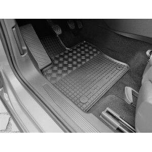 Gummimatten für VW Caddy ab 2021 - 5Sitze - schwarz, 1,5 cm Rand