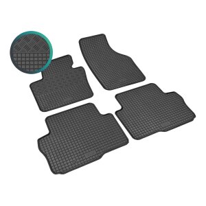 Gummimatten für VW Sharan ab 2010 bis 2022 - 5Sitze - schwarz, 1,5 cm Rand