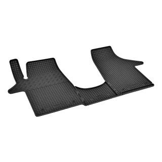 Gummimatten für VW T 6 Transporter/Caravelle/Multivan ab 2015 - 2/3 Sitzer - schwarz, 1,5 cm Rand