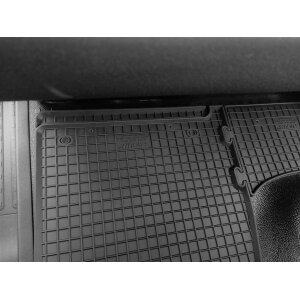 Gummimatten für VW T 6 Transporter/Caravelle/Multivan ab 2015 - 2/3 Sitzer - schwarz, 1,5 cm Rand