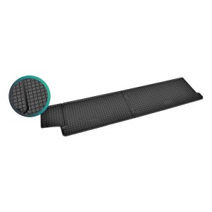 Gummimatten für VW T5 Transporter/Caravelle ab 2003 bis 2015 - 3reihe - schwarz, 1,5 cm Rand