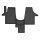 Gummimatten für VW T5 Transporter/Caravelle/Multivan ab 2003 bis 2015 - 2 Sitzer + TUNEL - schwarz, 1,5 cm Rand