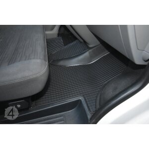 Gummimatten für VW T6. 1 Transporter/Caravelle/Multivan ab 2019 - 2/3Sitze - schwarz, 1,5 cm Rand