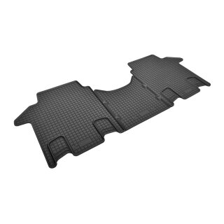 Gummimatten für VW T7 Multivan ab 2022 - 2Reihe - schwarz, 1,5 cm Rand