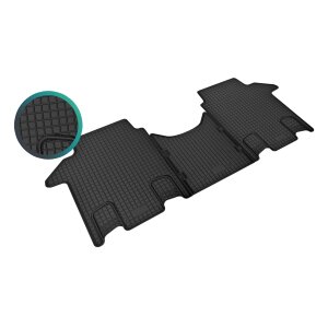 Gummimatten für VW T7 Multivan ab 2022 - 2Reihe - schwarz, 1,5 cm Rand