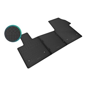 Gummimatten für VW T7 Multivan ab 2022 - 2Sitze - schwarz, 1,5 cm Rand