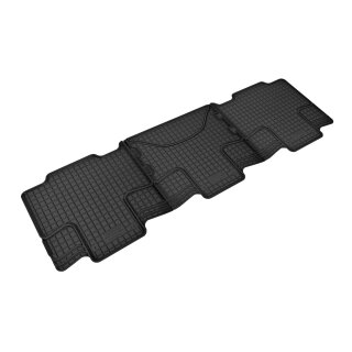 Gummimatten für VW T7 Multivan ab 2022 |3Reihe - schwarz, 1,5 cm Rand