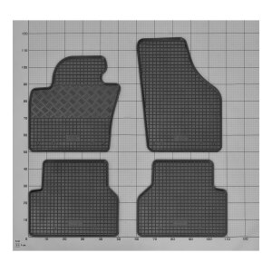 Gummimatten für VW Tiguan 2008 bis 2016 - schwarz, 1,5 cm Rand