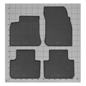 Gummimatten für VW Touareg ab 2018 - schwarz, 1,5 cm Rand