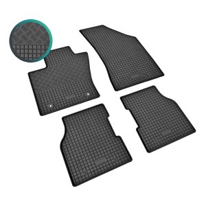 Gummimatten für JEEP Compass MHEV ab 2021 - schwarz, 1,5 cm Rand