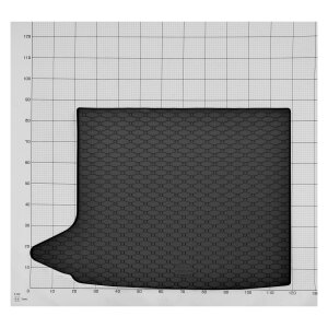 Kofferraumwanne für AUDI Q3 ab 2011 bis 2019 - schwarz, rutschfest, wasserdicht, 1,5 cm rand,