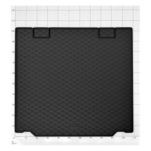 Kofferraumwanne für BMW 5 F11 Touring ab 2014 bis 2017 - schwarz, rutschfest, wasserdicht, 1,5 cm rand,