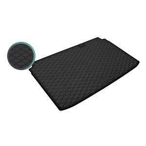 Kofferraumwanne für FORD EcoSport ab 2018 - schwarz, rutschfest, wasserdicht, 1,5 cm rand,