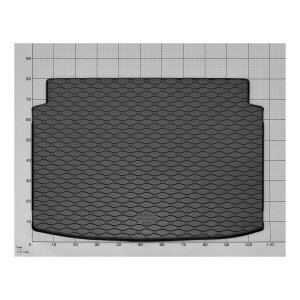 Kofferraumwanne für HYUNDAI Bayon ab 2021 - schwarz, rutschfest, wasserdicht, 1,5 cm rand,