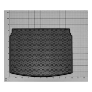 Kofferraumwanne für KIA X-Ceed ab 2019 - schwarz, rutschfest, wasserdicht, 1,5 cm rand,
