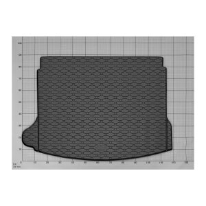 Kofferraumwanne für MAZDA 3 Schrägheck ab 2013 - schwarz, rutschfest, wasserdicht, 1,5 cm rand,