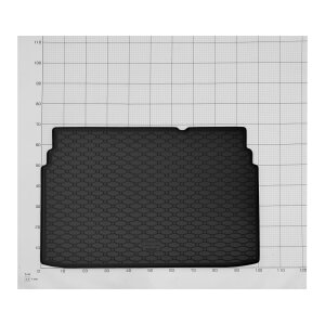 Kofferraumwanne für OPEL Crossland ab 2020 - schwarz, rutschfest, wasserdicht, 1,5 cm rand,