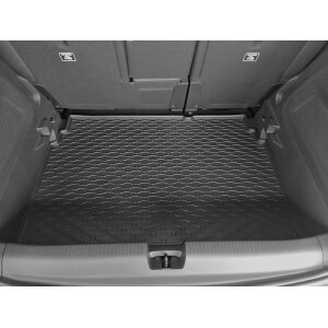 Kofferraumwanne für OPEL Crossland ab 2020 - schwarz, rutschfest, wasserdicht, 1,5 cm rand,