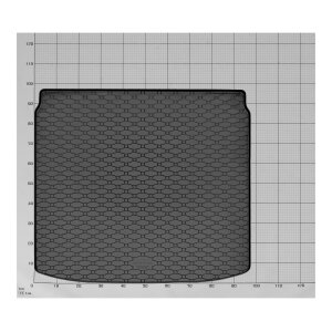 Kofferraumwanne für RENAULT Arkana Hybrid ab 2021 - schwarz, rutschfest, wasserdicht, 1,5 cm rand,