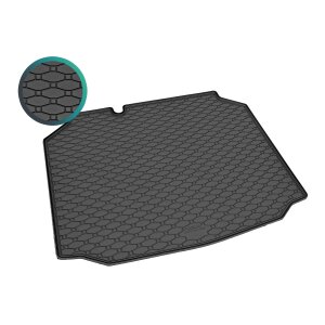 Kofferraumwanne für SEAT Leon Schrägheck ab 2013 bis 2020 - schwarz, rutschfest, wasserdicht, 1,5 cm rand,