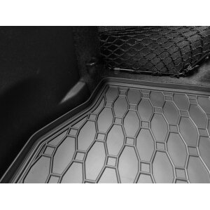 Kofferraumwanne für SEAT Leon Schrägheck ab 2013 bis 2020 - schwarz, rutschfest, wasserdicht, 1,5 cm rand,
