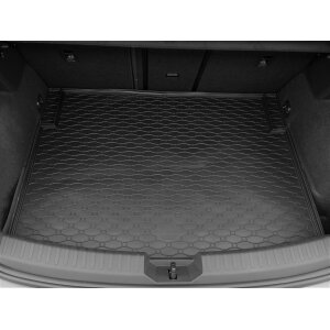 Kofferraumwanne für SEAT Leon Schrägheck ab 2020 - schwarz, rutschfest, wasserdicht, 1,5 cm rand,