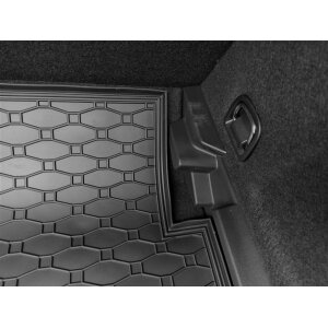 Kofferraumwanne für SEAT Leon Schrägheck ab 2020 - schwarz, rutschfest, wasserdicht, 1,5 cm rand,