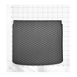 Kofferraumwanne für SKODA Enyaq ab 2021 - schwarz, rutschfest, wasserdicht, 1,5 cm rand,