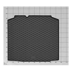 Kofferraumwanne für SKODA Fabia II Kombi ab 2007 bis 2014 - schwarz, rutschfest, wasserdicht, 1,5 cm rand,