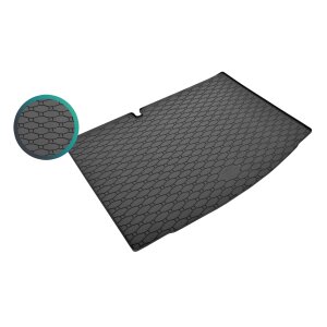 Kofferraumwanne für SKODA Fabia III Schrägheck ab 2014 bis 2021 - schwarz, rutschfest, wasserdicht, 1,5 cm rand,