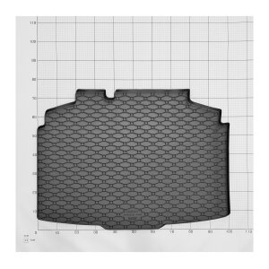 Kofferraumwanne für SKODA Fabia IV ab 2021 - schwarz, rutschfest, wasserdicht, 1,5 cm rand,