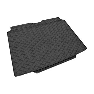 Kofferraumwanne für SKODA Yeti ab 2009 - schwarz, rutschfest, wasserdicht, 1,5 cm rand,