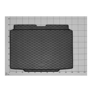 Kofferraumwanne für SKODA Yeti ab 2009 - schwarz, rutschfest, wasserdicht, 1,5 cm rand,