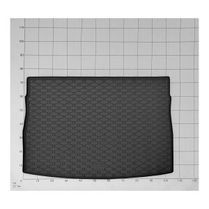 Kofferraumwanne für VW Golf Sportsvan ab 2014 - schwarz, rutschfest, wasserdicht, 1,5 cm rand,