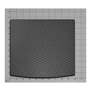 Kofferraumwanne für VW Golf V Variant ab 2003 bis 2008 - schwarz, rutschfest, wasserdicht, 1,5 cm rand,