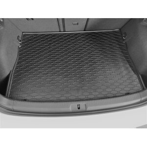 Kofferraumwanne für VW Golf VII Schrägheck ab 2012 bis 2020 - Obere Position - schwarz, rutschfest, wasserdicht, 1,5 cm rand,